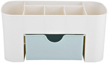 Organizator pentru cosmetice si bijuterii Zola din plastic cu 7 compartimente 20x9.5x10 cm in 2 culori verde 