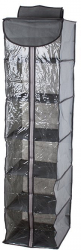 Organizator pentru dulap Zola® cu 6 compartimente inchidere cu fermoar gri 120 cm 
