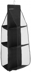 Organizator pentru genti suspendat Zola® cu 6 compartimente negru 115x34 cm 