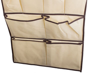 Organizator suspendat Zola® cu 20 buzunare 5 randuri crem 128x45 cm 