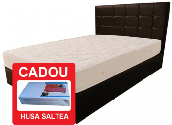 Saltea lux ortopedic Salt Confort 140x200x22 cm plasa de arcuri tip bonell fata vara-iarna fermitate medie 