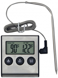 Termometru pentru bucatarie electronic cu sonda UBX® LCD 0-200 ° C 64x70x17 mm gri 
