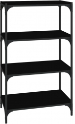 vidaXL Biblioteca negru 60x33x100 cm lemn prelucrat si otel 