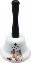 Clopotel cu model funny Ring for the nurse 12.5 cm Alb
