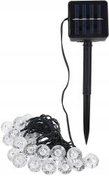 Ghirlanda de gradina Zola® cu panou solar 20 LED-uri culoare alb-cald impermeabila lungime 4.5 M 