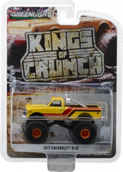 Macheta auto 1972 Chevrolet K-10 Monster Truck - Yellow Orange Red and Brown Solid Pack  - Kings of Crunch Series 1 1 64 