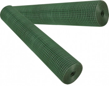 Plasa Sudata Zincata Plastifiata lungime 10m latime 0.5m pas ochi 13x13mm grosime sarma 1mm 
