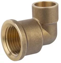 Racord Cotit Bronz pentru Teava Cupru Diametrul Interior 1/2 Diametrul Lipire Teava Cupru 15 mm 