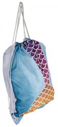 Rucsac Fashion sau pentru echipament sportiv pentru copii model coada de Sirena 42 x 32 cm Multicolor 
