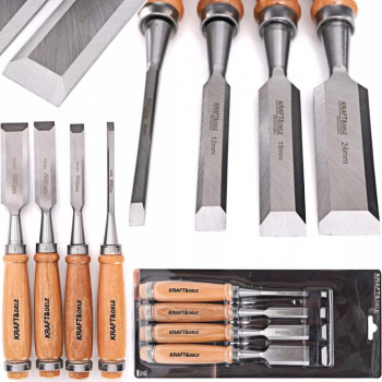Set 4 dalti 230mm 6-24mm cu maner lemn KD11770 
