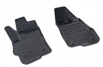Set Covoare Cauciuc tip Tavita Compatibile Dacia Dokker pentru fata 2012- Negru 
