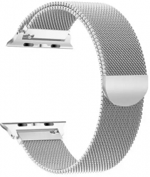 Curea magnetica compatibila Apple Watch metalica reglabila Argintiu 38/40 mm 
