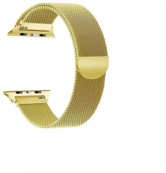 Curea magnetica compatibila Apple Watch metalica reglabila Auriu 38/40 mm 