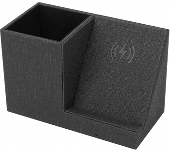 Incarcator telefon wireless cu suport si organizator pentru accesorii birou compatibil IOS si Android 