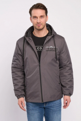 Jacheta barbat cu imprimeu si gluga Marime XXL Culoare ANTRACIT MARL LEE COOPER