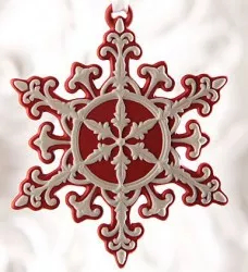 Ornament Craciun jasper rosu steluta Neoclassic 