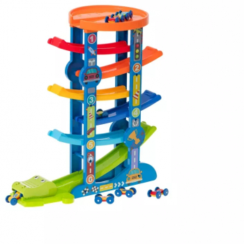 Pista pentru masinute pe 7 nivele multicolor Gonga® Multicolor 