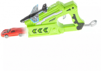 Pistol de jucarie cu lansator de avioane si masinute Gonga® Multicolor 