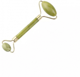 Rola dubla din jad pentru masaj facial si corporal Gonga® Verde 