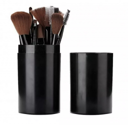 Set 12 pensule pentru machiaj cu suport Negru 