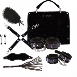 Set erotic exclusiv BDSM cu geanta 7 accesorii Gonga® 
