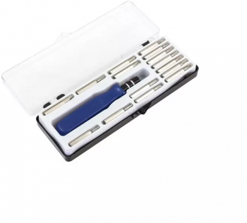 Set surubelnita cu 15 varfuri Gonga® Albastru 