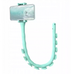 Suport flexibil pentru telefon cu ventuze din silicon Gonga® Verde 