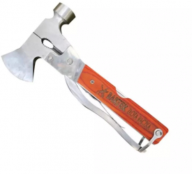 Topor tip briceag multifunctional pentru camping cu diferite ustensile Gonga® 