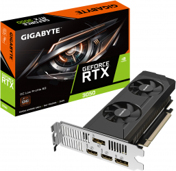 Placa video GIGABYTE GeForce RTX 3050 Low Profile 6GB GDDR6 96-bit 