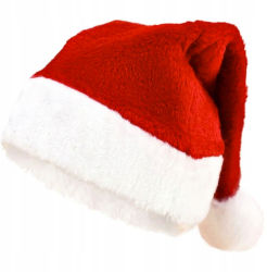 Caciulita Mos Craciun Zola® pentru copii rosie cu puf 31x50 cm 