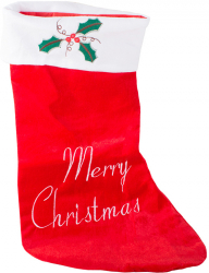 Cizmulita pentru cadouri Zola® rosie model Merry Christmas cu floare 