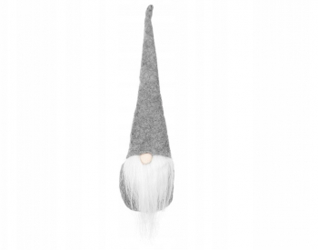Figurina decorativa pentru Craciun Zola® Spiridurul cu caciulita 30x 8 cm gri 
