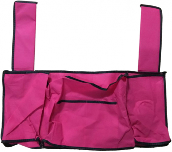 Organizator de pat cu 5 buzunare Zola usor de asamblat 56x26 cm roz 