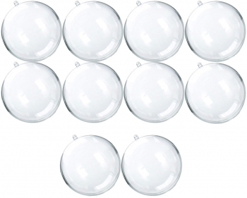 Set globuri transparent personalizabil Zola® 10 bucati plastic diametru 12 cm 