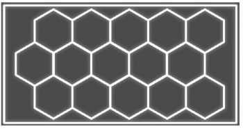 Sistem de Iluminat LED Hexagonal 243x483 cm Lumina Alb Rece si Putere 636W 