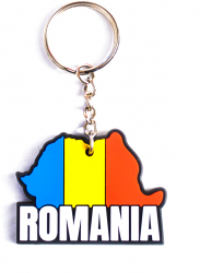 Breloc harta romania din cauciuc suvenir 