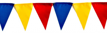 Steag ghirlanda Tricolora 8 m
