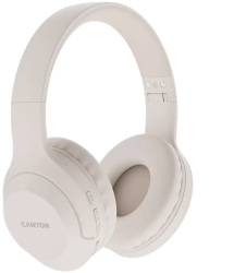 Casti cu microfon Canyon BTHS-3, Bluetooth/3.5mm jack Bej