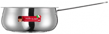Caserola inox River Inoxriv diametru 16 cm 1 2 litri cu 1 maner lung 