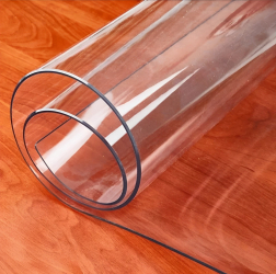 Fata de masa transparenta din silicon 220x80 cm grosime 1.2 mm aspect ca de sticla 