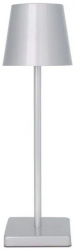 Lampa de noptiera Zola® luminozitate reglabila cu 3 nuante de culoare LED baterie 1500mAh 3W buton ON/OFF 38x10.5 cm gri 