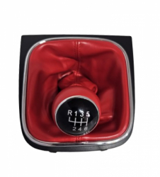 Nuca schimbator cu manson pentru VW GOLF VI MK5 MK6 2005 - 2014 6 VITEZE ROSIE 