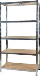 Raft metalic pentru depozitare cu 5 polite capacitate175kg/polita total 875kg 180x90x40cm