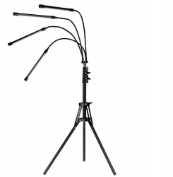 Set lampa cu 4 tije pentru cresterea plantelor de interior cu stativ Zola® nu emana caldura 20 leduri pe tija 2 culori inclinare 180