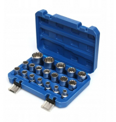 Trusa chei tubulare 8-32mm universale 19 piese cu colturi stelat patrat hexagonal KD10347 