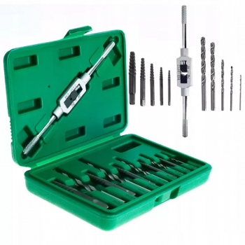 Trusa complet burghie extractoare suruburi cu filet invers 11piese TA1340 