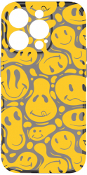 Husa BestCase Compatibila Cu Apple iPhone 13 Pro Max Acid Smiley Antisoc Grafit Silicon 1.5MM GT 1053 