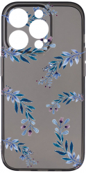 Husa BestCase Compatibila Cu Apple iPhone 12 Pro Blue Flowers Antisoc Grafit Silicon 1.5MM GT 116 