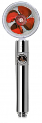 Cap de dus Zola® cu 2 functii dus clasic si functia STOP lungime 27 cm detalii rosii 