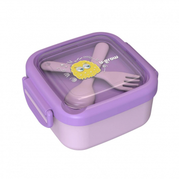 Caserola 2 in 1 pentru copii lingurita si furculita incluse Mov 